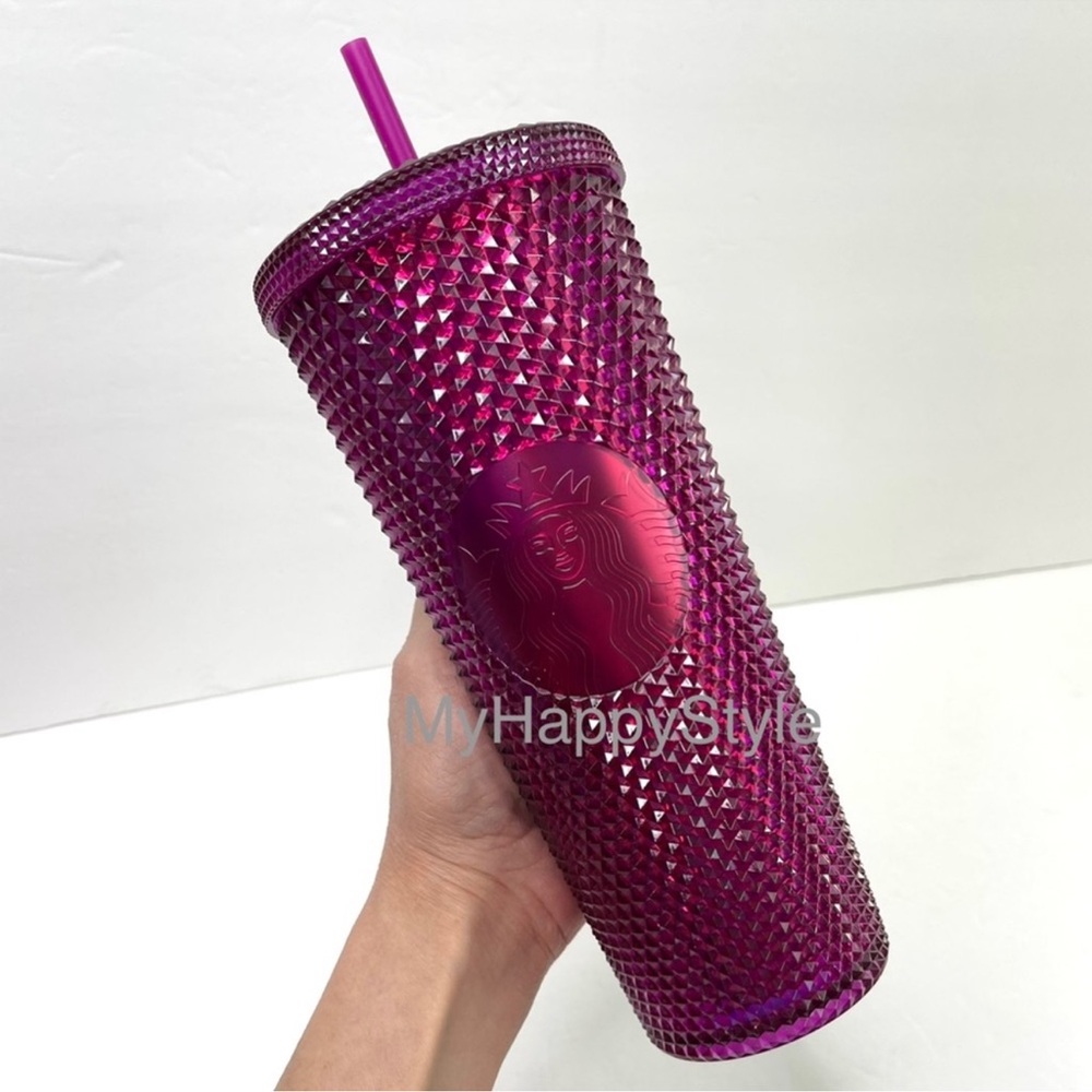 STARBUCKS Sangria Berry NEW Bling Studded Tumbler Venti Cold Cup NEW